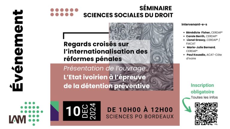 Séminaire sciences sociales du droit LAM