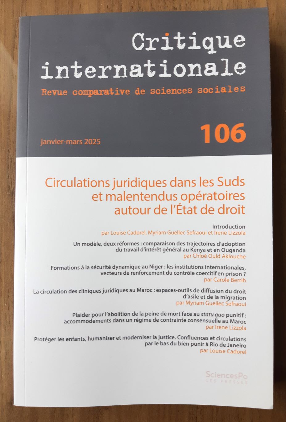 Lire la suite à propos de l’article Publication d’un article dans Critique internationale